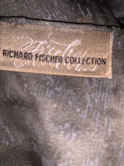 Richard Fischer Collection Head Scarf Handkerchief Green & Gold Silk 21”x21”